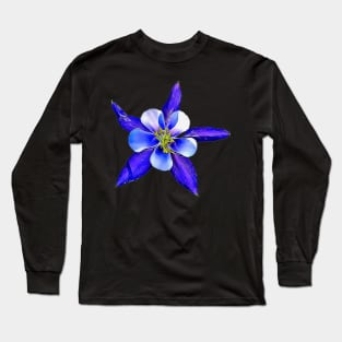 Colorado State Flower Aquilegia Coerulea Colorado Blue Columbine Long Sleeve T-Shirt